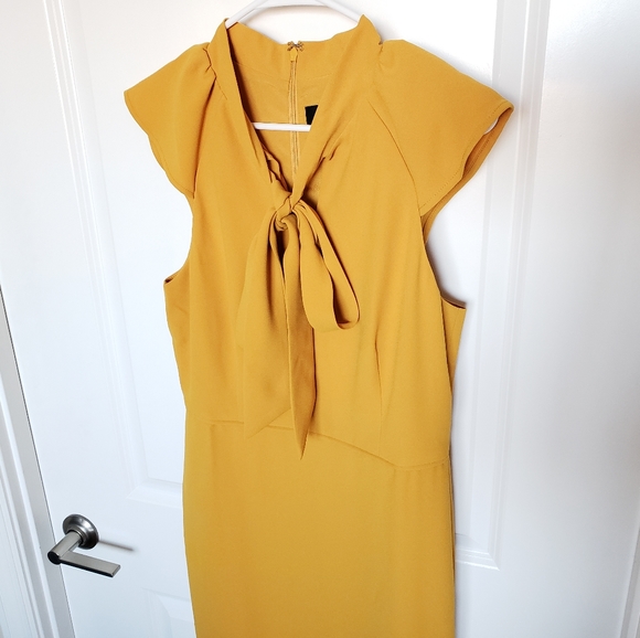 (Tall) NWT J.Crew Ruffle-Front Crepe Sheath Dress - Picture 5 of 11